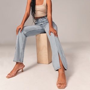 Abercrombie curve love high rise 90s straight Jean